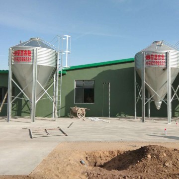 Silo de stockage galvanisé en promotion, capacité de 3 à 30 tonnes, pour l'alimentation des volailles et le stockage des céréales. Idéal pour l'élevage de poulets.