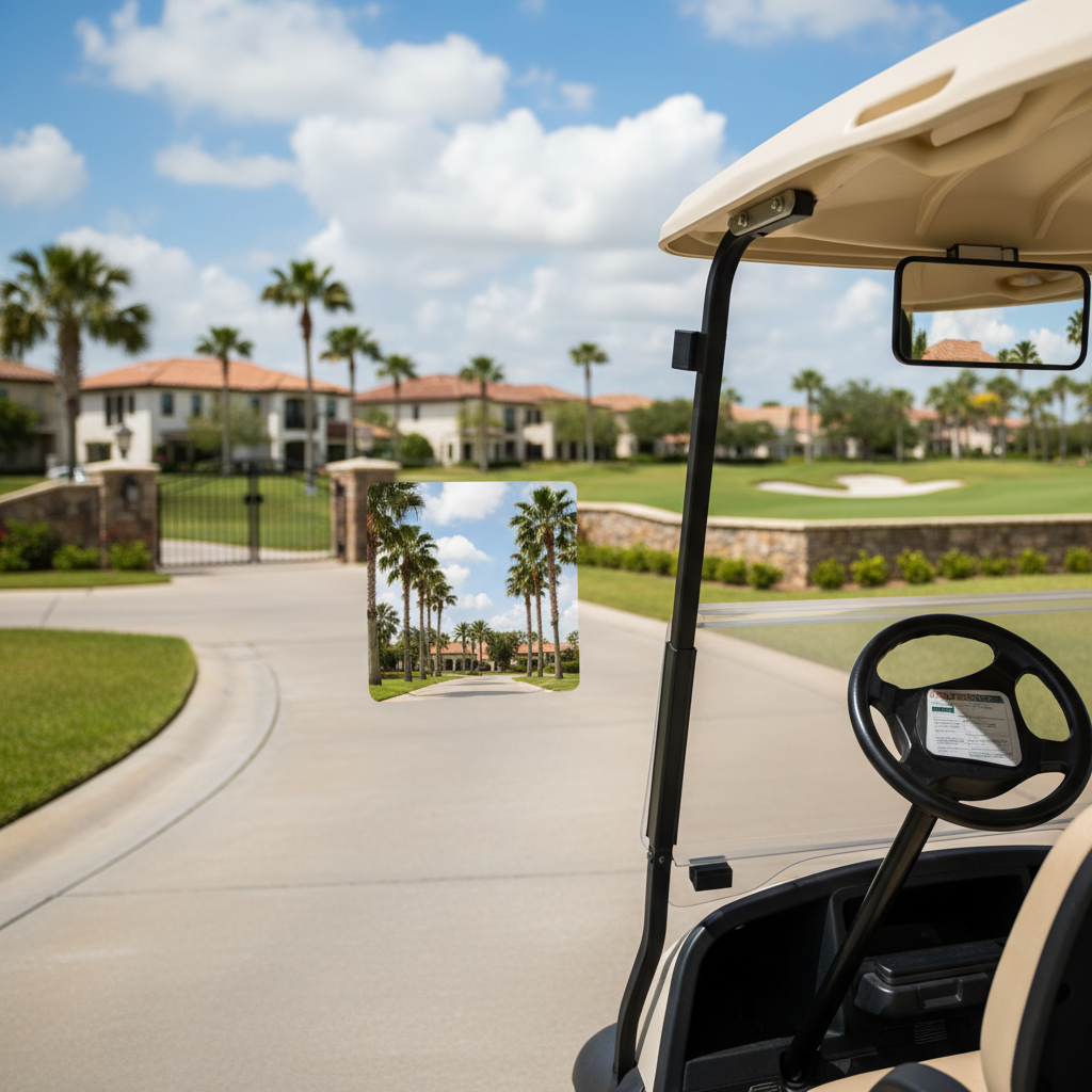 Golf Cart Side Mirrors For Residential Gated Communities