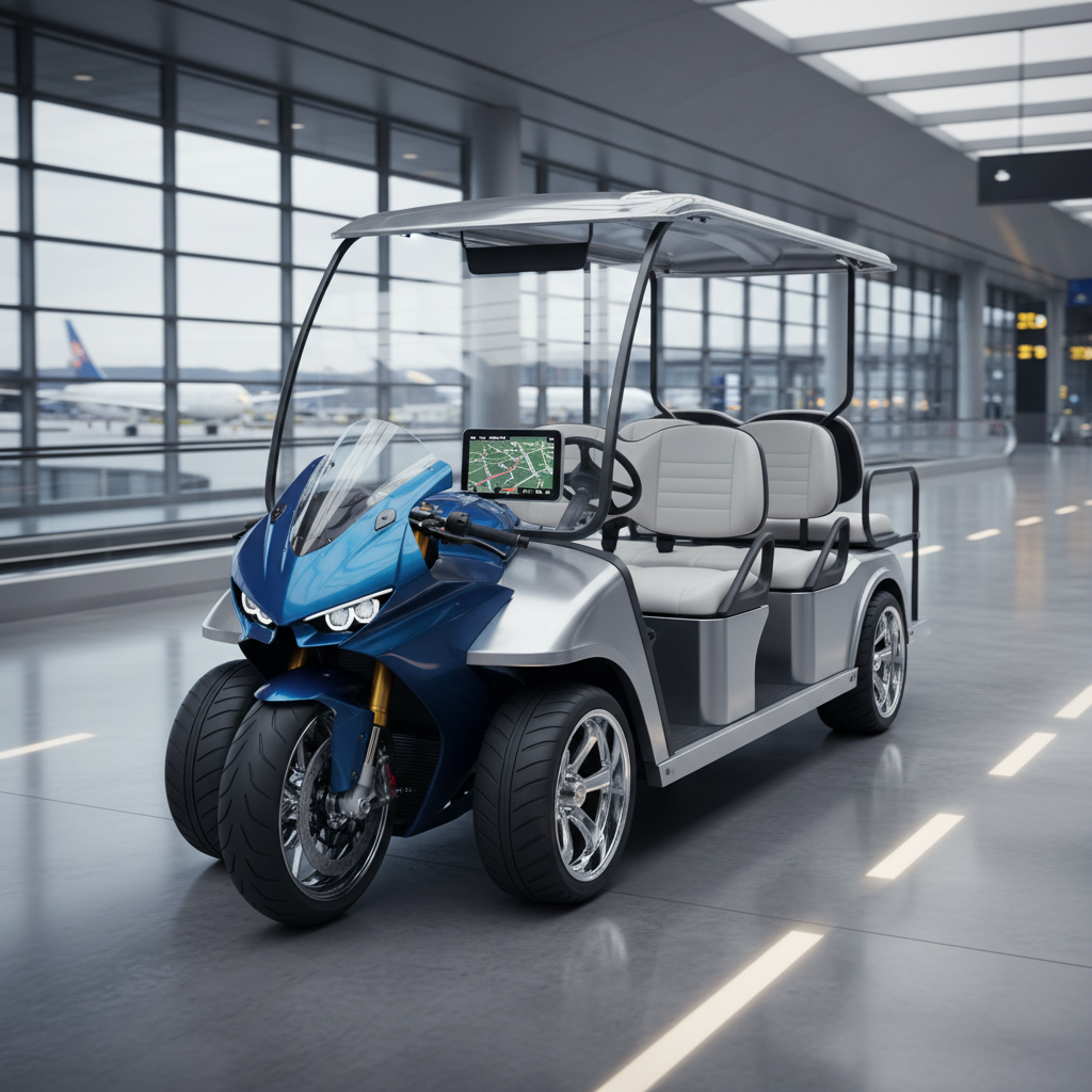 Motorcycle Golf Cart For Airport Terminal Transit