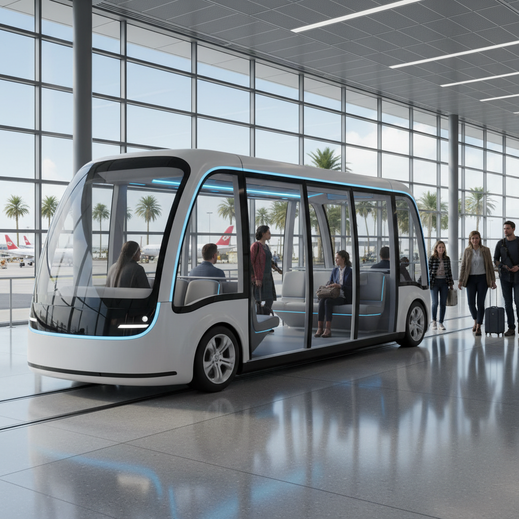 Electric Trolley Cart For Airport Terminal Transit