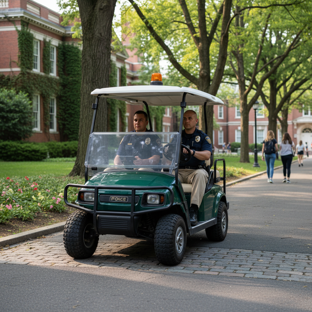 Small Golf Cart For University Campus Patrols
