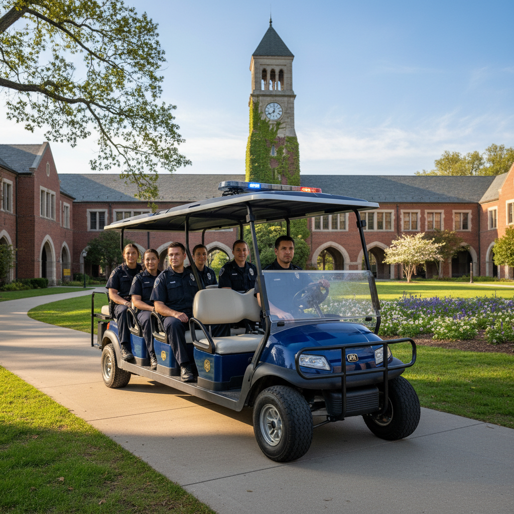 Six Seater Golf Cart For University Campus Patrols