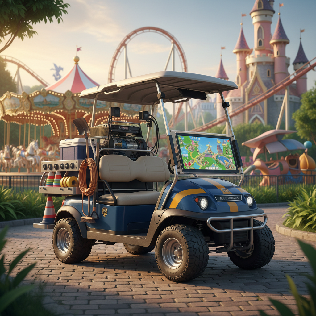 Utility Golf Cart For Amusement And Theme Parks