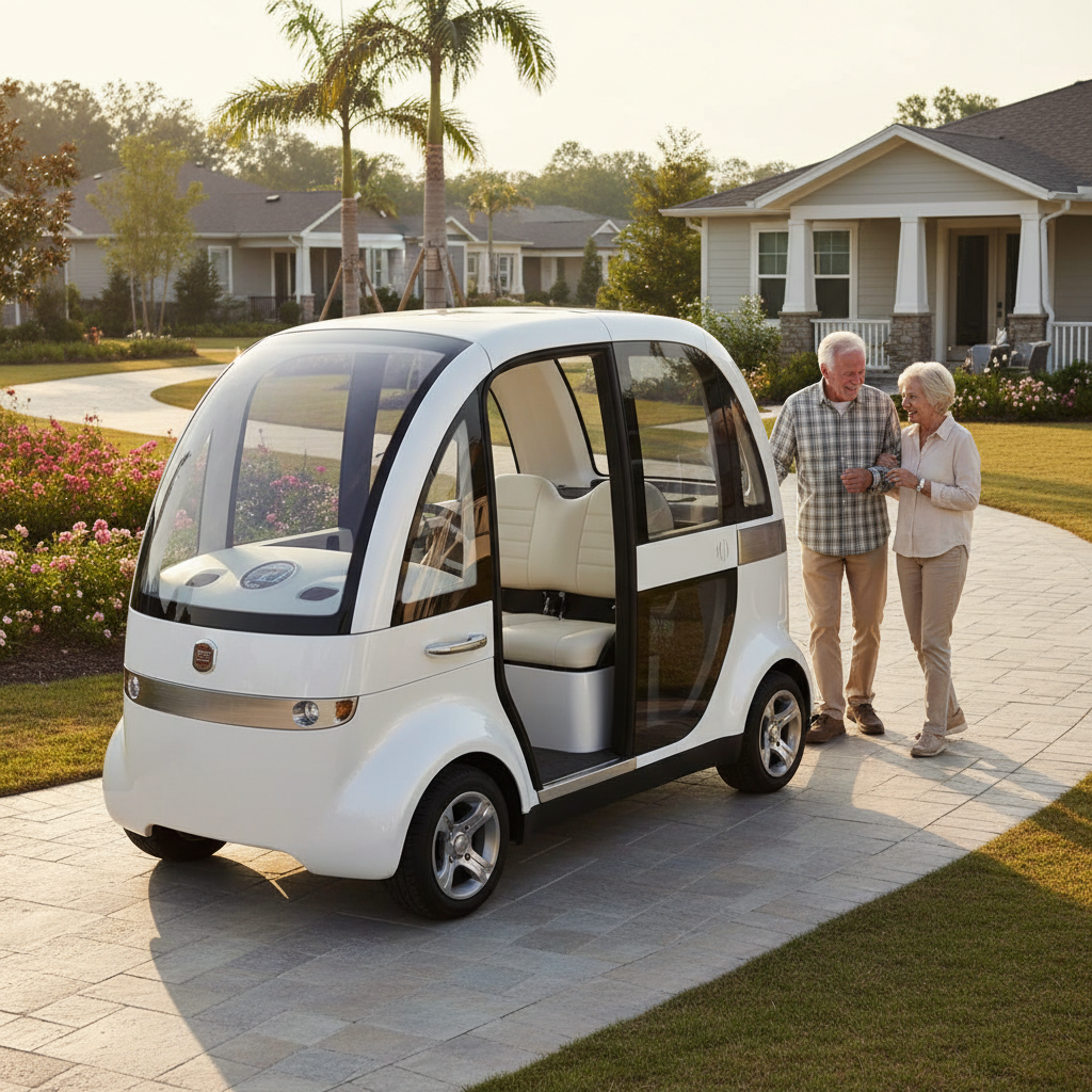 Enclosed Golf Cart For Retirement And Senior Living