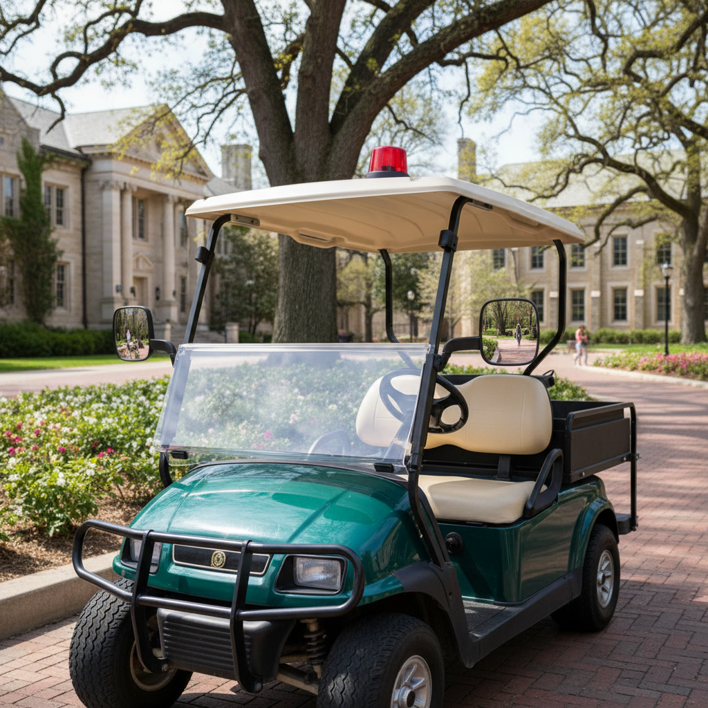 Golf Cart Side Mirrors For University Campus Patrols
