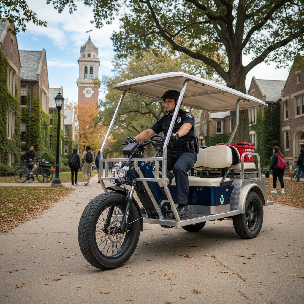 Electric Bike Golf Cart For University Campus Patrols