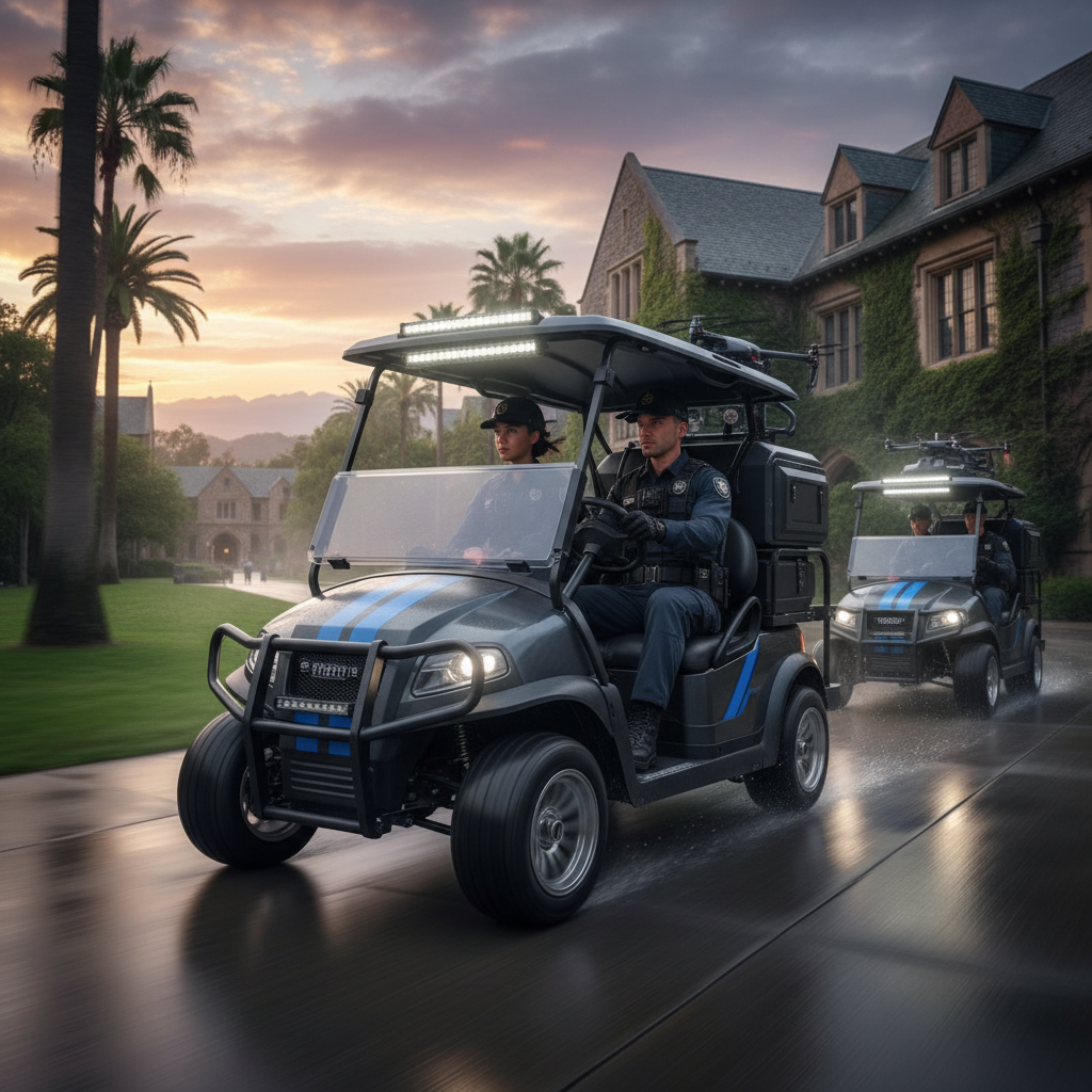 Fast Golf Carts For University Campus Patrols