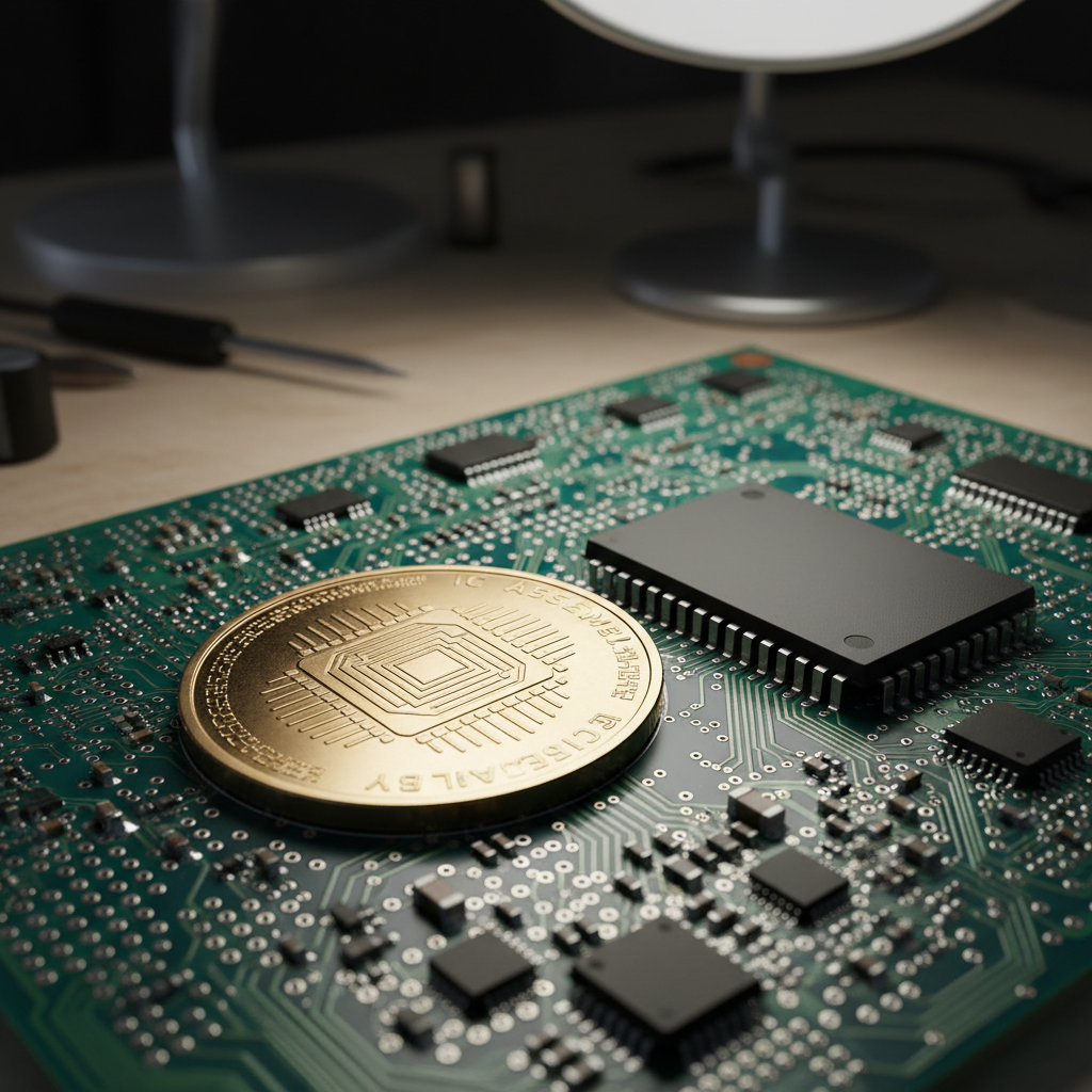 Pcb Embeded Coin For Integrated Circuit (Ic) Assembly