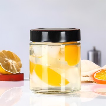 High Cover Glass Bottle Food Grade Sealed Jar Chili Sauce Bottle Pickle Jar Canning Bottle