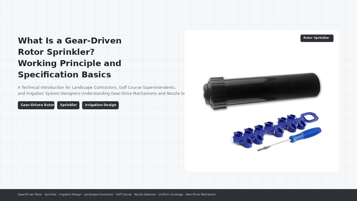 What Is a Gear-Driven Rotor Sprinkler? Working Principle and Specification Basics
