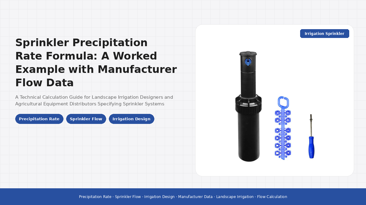 Sprinkler Precipitation Rate Formula: A Worked Example with Manufacturer Flow Data