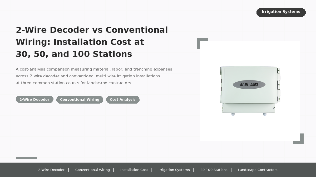2-Wire Decoder vs Conventional Wiring: Installation Cost at 30, 50, and 100 Stations
