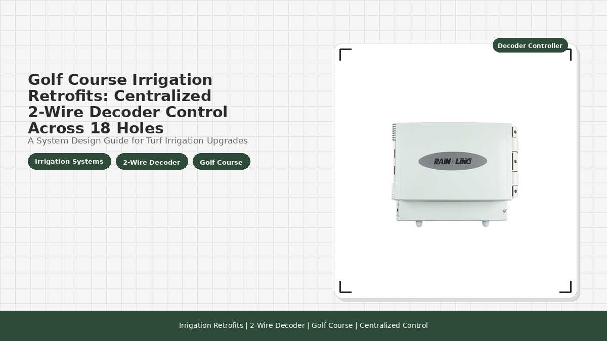 Golf Course Irrigation Retrofits: Centralized 2-Wire Decoder Control Across 18 Holes