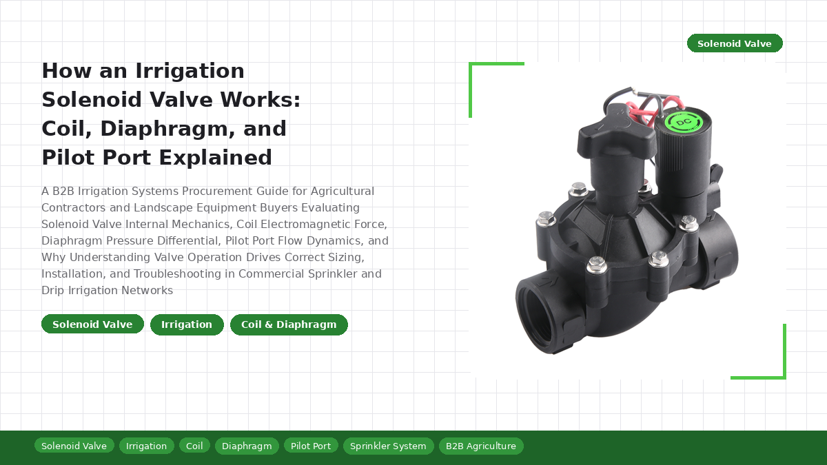 How an Irrigation Solenoid Valve Works: Coil, Diaphragm, and Pilot Port Explained