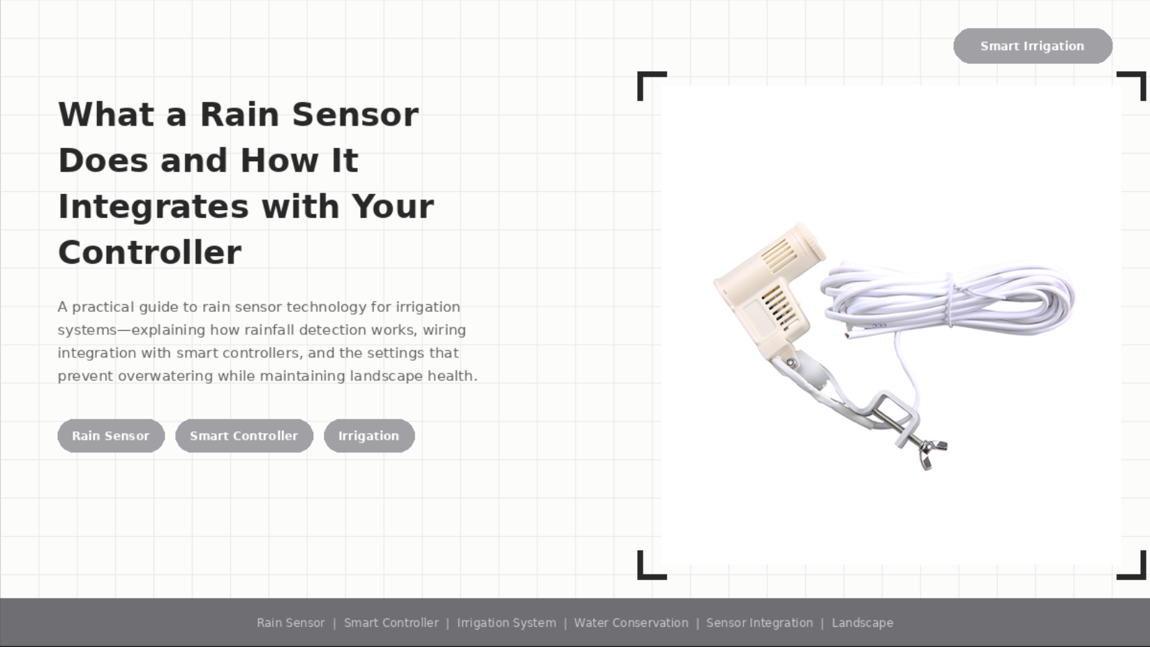 What a Rain Sensor Does and How It Integrates with Your Controller