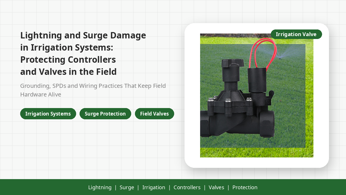 Lightning and Surge Damage in Irrigation Systems: Protecting Controllers and Valves in the Field