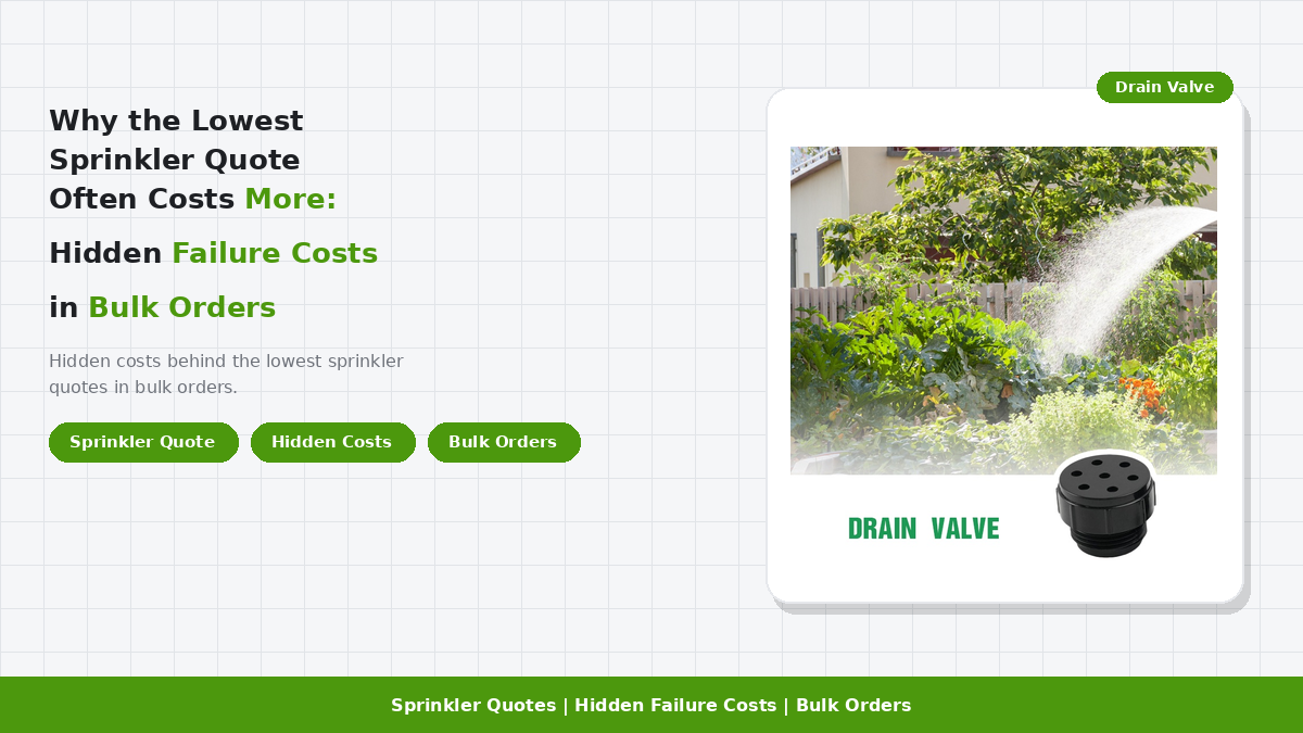 Why the Lowest Sprinkler Quote Often Costs More: Hidden Failure Costs in Bulk Orders