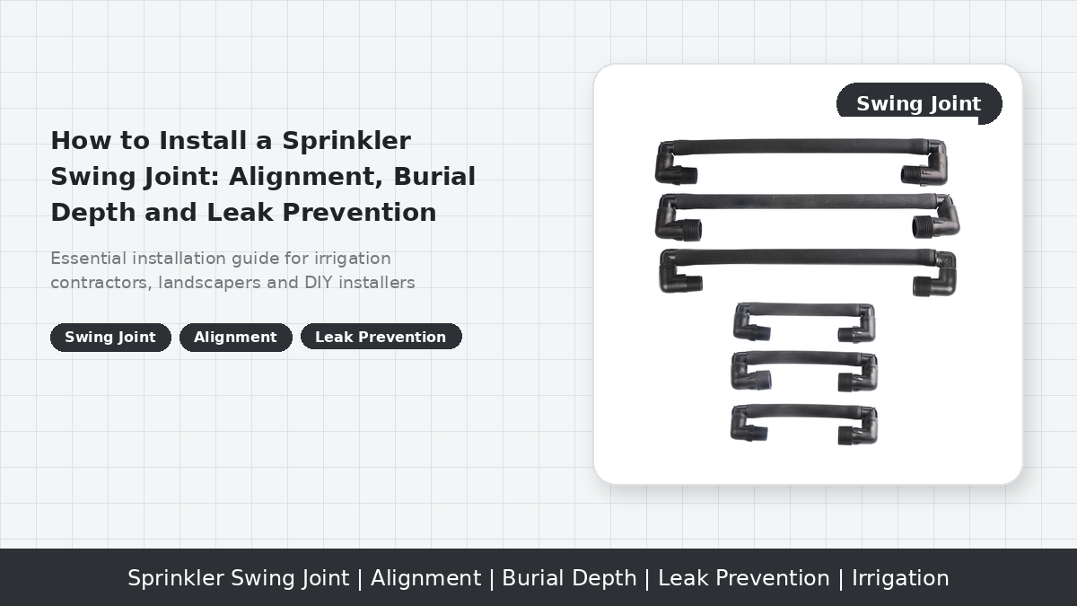 How to Install a Sprinkler Swing Joint: Alignment, Burial Depth and Leak Prevention