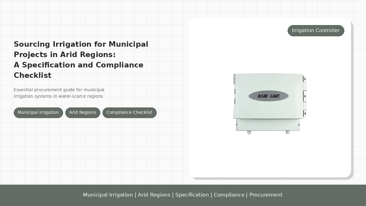 Sourcing Irrigation for Municipal Projects in Arid Regions: A Specification and Compliance Checklist