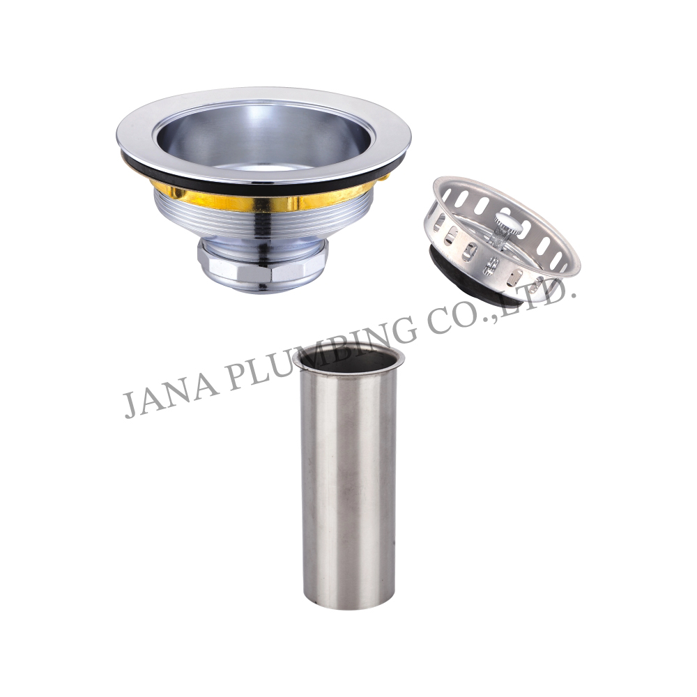 Heavy Duty Brass Sink Strainer with tailpiece JN-1001-2-T
