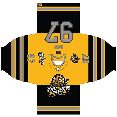 Sublimated tackle twill applique Ice Team jersey d