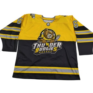 Sublimated tackle twill applique Ice Team jersey