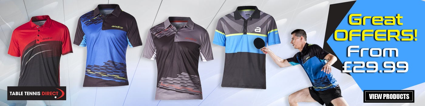 bannière de vêtements de tennis de table