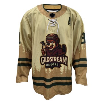 Custom Sublimated Yellow-Black Hockey Jersey20251005-1