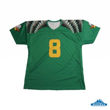 Groene Vlam Totem | Sublimatie All-Over Print American Football Jersey