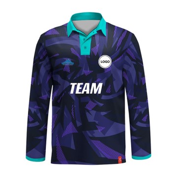Vêtements de cricket professionnels à manches longues - Évacuation de l'humidité et sublimation personnalisée
