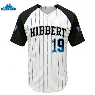 Unisex Striped Custom Name Number Baseball Jersey 100% Polyester V-Neck Moisture-Wicking Breathable Sports Team Wear Casual