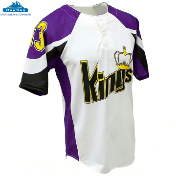Contrast-Raglan for Baseball Jersey Henley Collar Athletic Tee Moisture-Wicking Breathable 100% Polyester Heat-Transfer Print