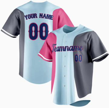 100% Polyester Mesh Baseball Jersey – Custom Logo, Sublimation Print, V-Neck – Adult/Youth