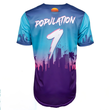 Custom Lake City Sunset Gradient Baseball Jersey – Personalized with Name & Number