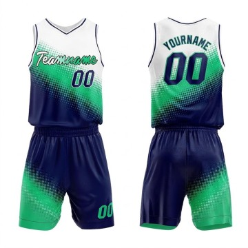 Custom Sublimation Basketball Jersey Uniform Sets Mesh Breathable Quick Dry Team Basketball Shirts Shorts Training Sports Apparel