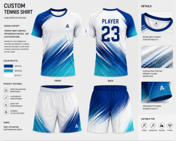Custom Sublimation Tennis Shirt & Shorts Set – Breathable Quick Dry Sportswear
