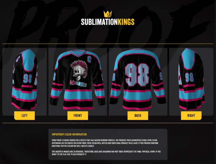 Custom Sublimated Ice Hockey Jersey Personalized Team Uniform with Name and Number
