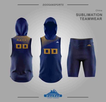 Custom 7v7 Flag Football Uniform Set with Sleeveless Hoodie & Compression Shorts