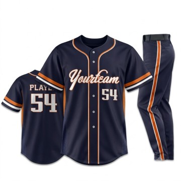 OEM&ODM Factory Supply Custom Full Sublimation Baseball Uniform Set (Jersey & Pants)