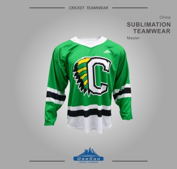 Custom Sublimation Hockey Jersey Men's Green Ice Hockey Team Uniforms Breathable Professional Training Wear