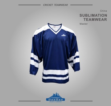 Custom Sublimation Hockey Jersey Navy Blue Blank Ice Hockey Teamwear Breathable Training Uniforms Wholesale