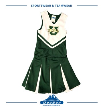 Custom Green White Cheerleading Uniform Set | Doosan Sportswear