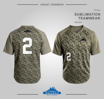 Olive Digital Camo V-Neck Sublimation Baseball Jersey
