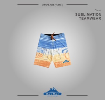 Men's Custom Sublimated Board Shorts – Sunset Gradient Art Print Swim Shorts