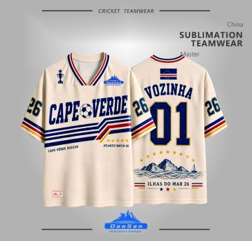 Cape Verde Retro Sublimation Soccer Jersey Custom Name Number Football Team Uniform Manufacturer