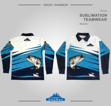 Custom Quick Dry Long Sleeve Fishing Polo Shirt for Anglers