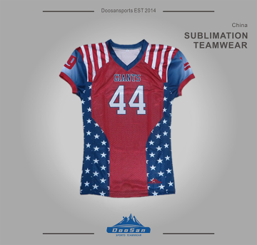 Custom American Football Jersey - Stars & Stripes Patriotic Design | GIANTS 44 | Full Sublimation