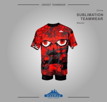 Wholesale Custom Sublimation Printed Red Black Badminton Teamwear Jersey Quick Dry Sports Uniform