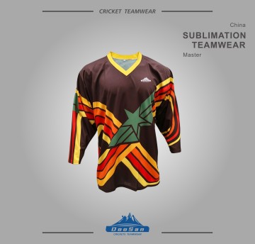 Dynamic Wave Striped Sports Jersey Custom Green Star Sublimation Teamwear Hockey Uniforms