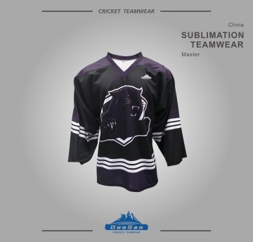 Fierce Black Panther Mascot Sports Jersey Custom Full Sublimation Teamwear Hockey Uniforms